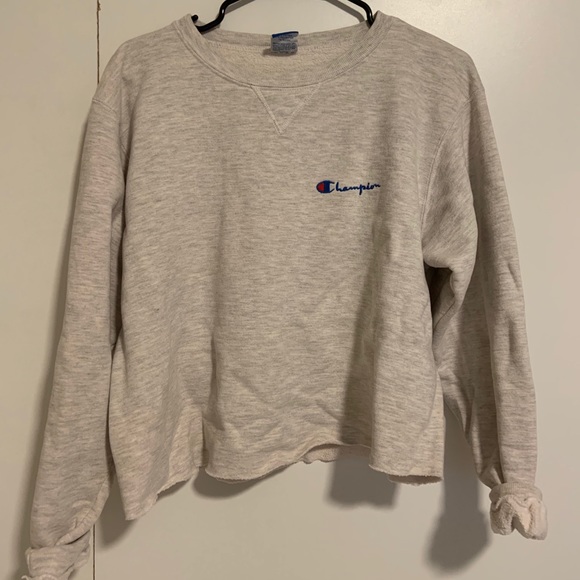Champion Sweaters - Cropped grey Champion Crewneck